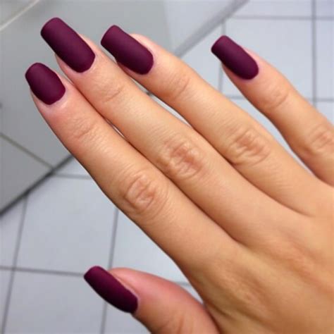 Nail polish: nails, burgundy, nail art, beautiful color nails, matte, purple, dark, purple nails ...