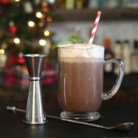 Hot Chocolate with Peppermint Schnapps • A Bar Above