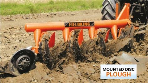 Mounted Disc Plough | Working of Plough - MB Plough by Fieldking | Tractor Implements - YouTube