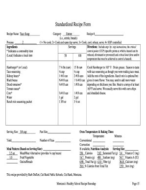 Standardized Recipe Template: Complete with ease | airSlate SignNow