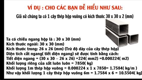 Cách tính trọng lượng thép hộp - thép hộp chữ nhật - YouTube