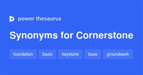 Cornerstone synonyms - 546 Words and Phrases for Cornerstone