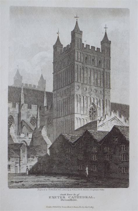 Antique Prints of Exeter Cathedral