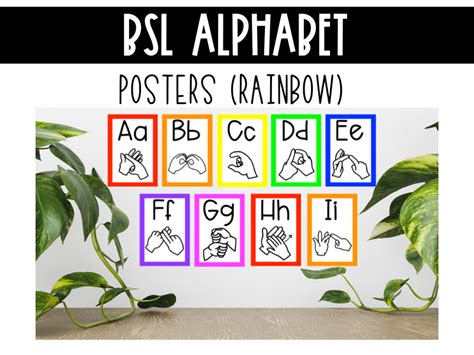 Rainbow BSL Alphabet Posters | PDF | Teaching Resources