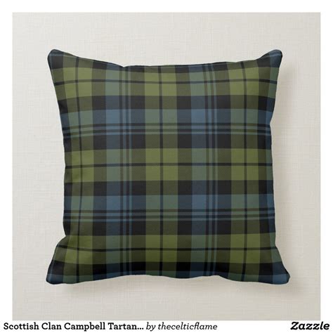 Scottish Clan Campbell Tartan Plaid Throw Pillow | Zazzle | Plaid throw pillows, Throw pillows ...