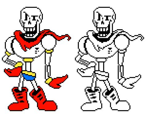 Pixilart - Papyrus Sprites by SpongeChris