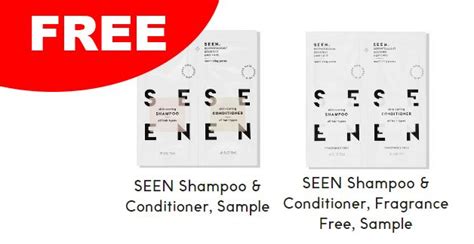 FREE Seen Shampoo and Conditioner Samples