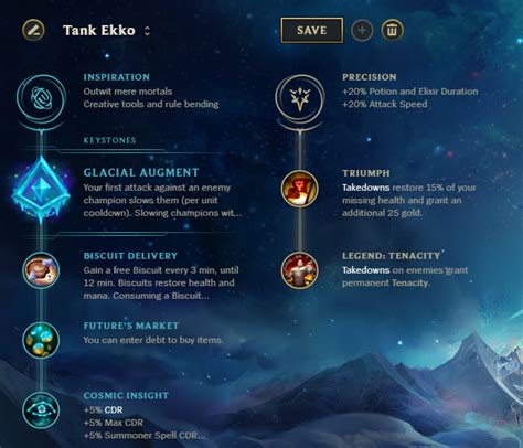 Tank Ekko Season 8 Runes / Masteries : ekkomains