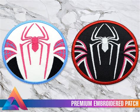 Spider-Gwen Gwenom Brust Logo Bügelbild Kostüm Pins Vinyl | Etsy