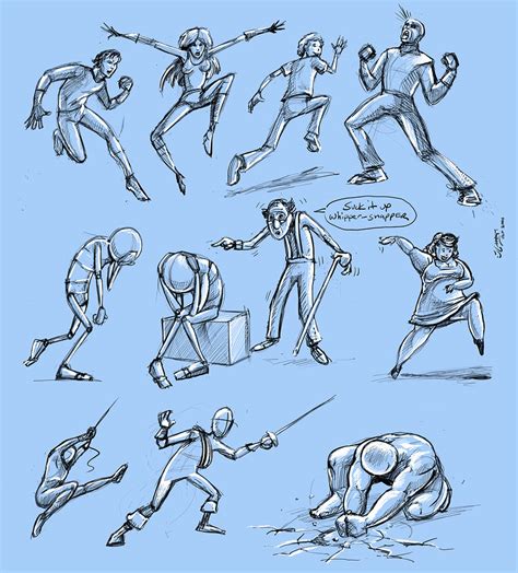 dynamic poses by JoeyGates on DeviantArt