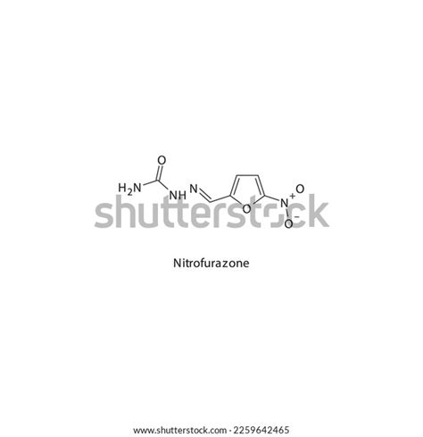 Nitrofurazone Flat Skeletal Molecular Structure Nitrofuran Stock Vector (Royalty Free ...