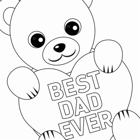 Free Printable Father's Day Coloring Card and Page