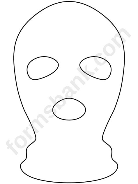 Robber Mask Template printable pdf download