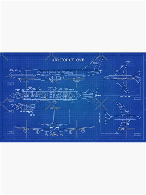 "Air Force One - Blueprint (English)" Poster for Sale by BGALAXY ...