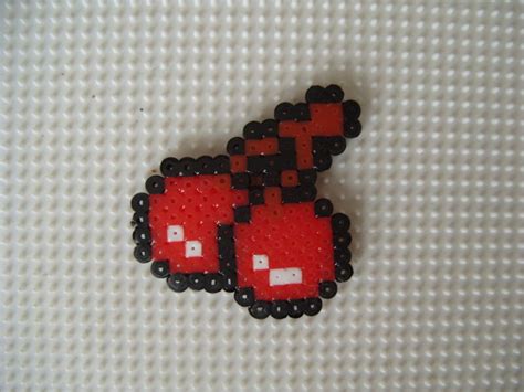 Pac-man cherry bead sprite by TOPGUN4.deviantart.com on @deviantART Hama Beads, Perler Bead Art ...