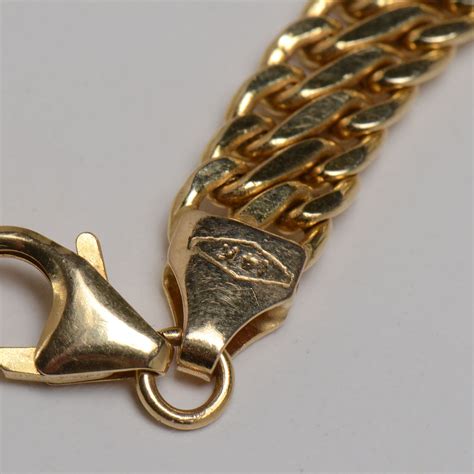 Milor 14K Yellow Gold Chain Link Italian Bracelet | EBTH