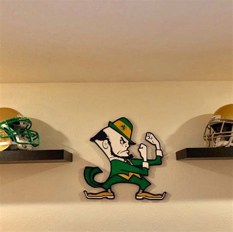 University of Notre Dame Leprechaun 3D Plaque ND Fighting - Etsy