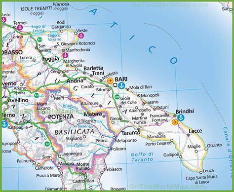 Cartina Puglia Da Stampare Mappa Della Campania Cartina Interattiva E ...