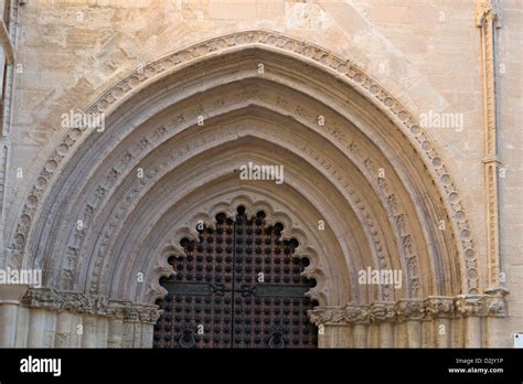 Architectural detail of the Doorway of Orihuela Cathedral, Orihuela ...