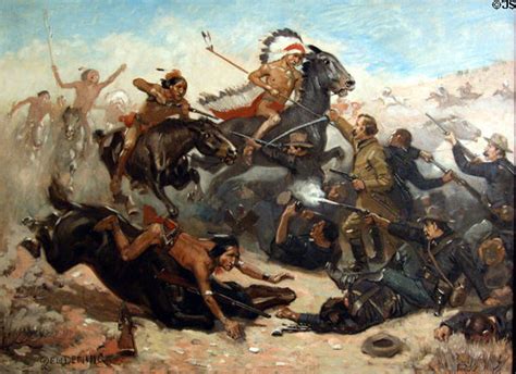 Painting of Battle of Little Big Horn by E.W. Deming at Buffalo Bill ...