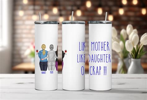 Mother Daughter Mug Tumbler Like Mother Like Daughter Oh - Etsy UK