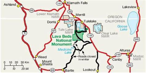 Lava Beds National Monument Area Map, California | Gifex