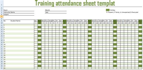 Employee Training Record Template Excel | planner template free