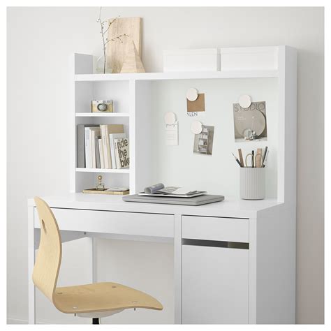 IKEA - MICKE, Add-on unit-high, white, , You can keep your desk clear of paper by writing your ...