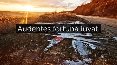 Virgil Quote: “Audentes fortuna iuvat.”