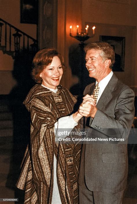 US First Lady Rosalynn Carter and President Jimmy Carter smile as ...