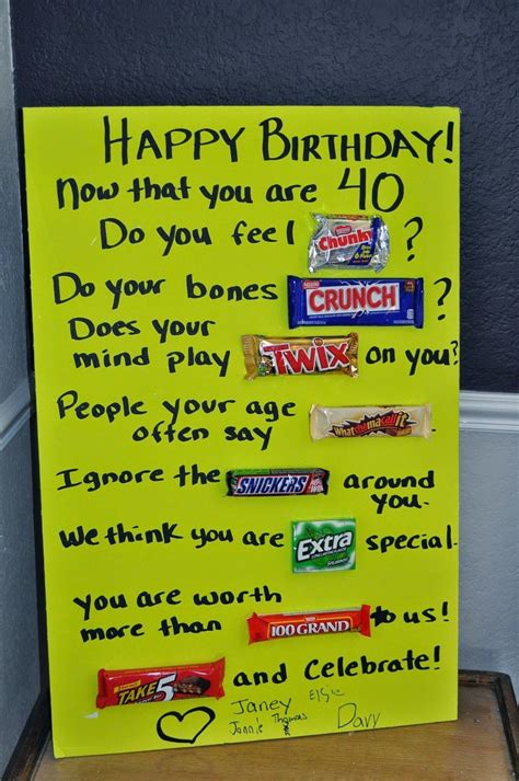 Happy Birthday Signs Made With Candy Bars | Happy birthday posters, Happy birthday signs ...