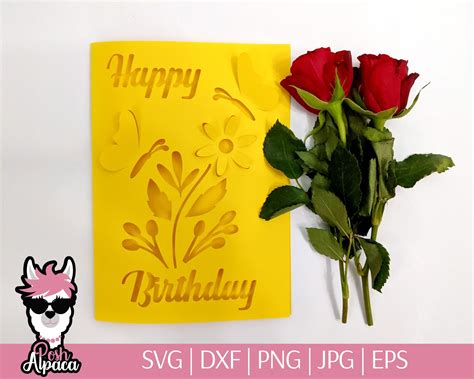 3d Birthday Card Svg Files for Cricut Card Template Svg - Etsy