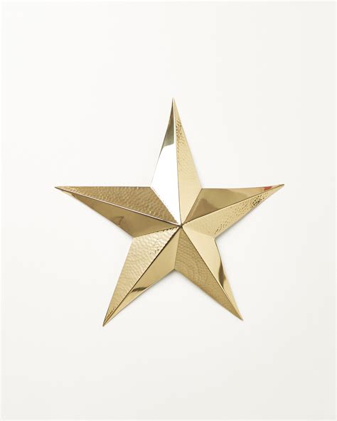 Star Hammered Gold Metal Wall Art | Oliver Bonas