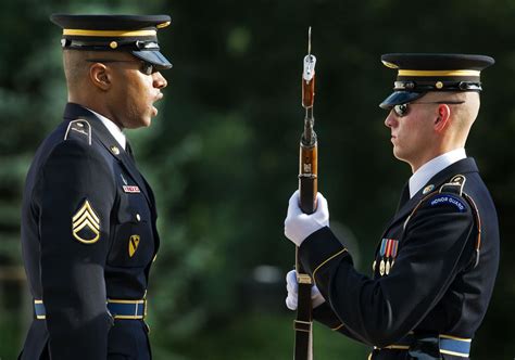 Changing of the guard at the Tomb of the Unknown Soldier