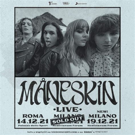 Maneskin tour, oltre 24'000 biglietti venduti in poche ore!