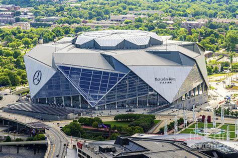 Mercedes Benz Stadium Aerial View - Atlanta GA Photograph by The Photourist - Pixels