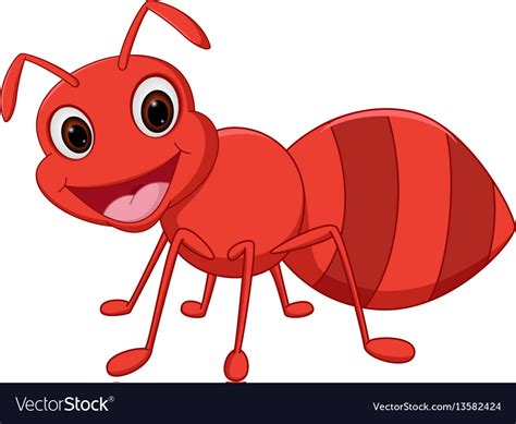 Happy ant cartoon Royalty Free Vector Image - VectorStock