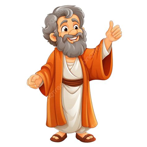 Cartoon Bible Character Apostle James, Bible, Character, Cartoon PNG ...