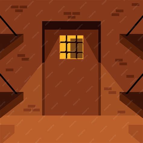 Premium Vector | Vector image of a door to prison cell isolated on ...