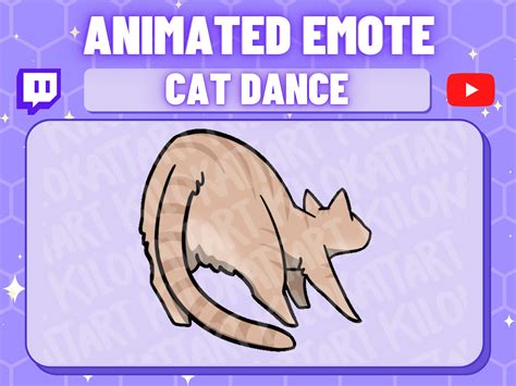 Animated Kawaii Tan Cat Dance Emote Twitch Discord - Etsy