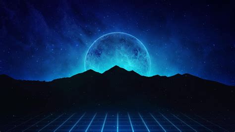 2560x1440 Resolution Neon Retrowave Hills 1440P Resolution Wallpaper - Wallpapers Den