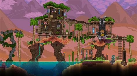 Desert Oasis - Terraria | Terraria house ideas, Terraria house design ...