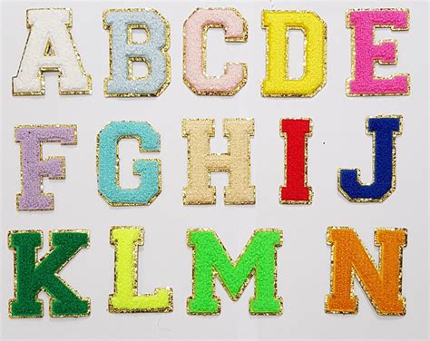 Chenille Patch Letter Patches Iron on / Sew on Retro Alphabet | Etsy