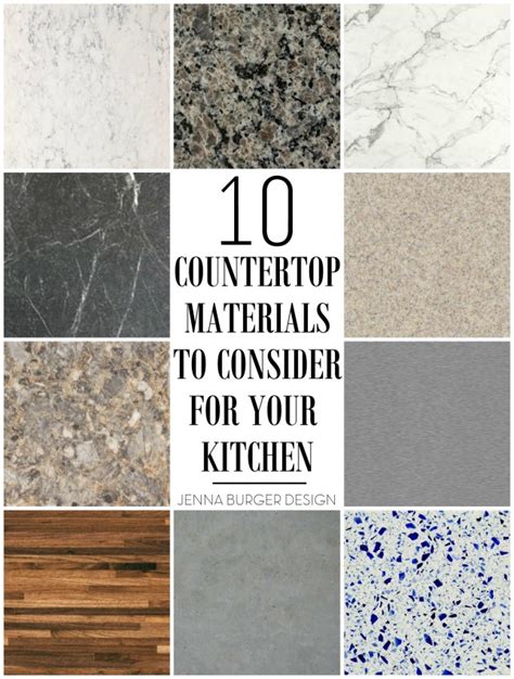 10 Countertop Materials to Consider for the Kitchen - Jenna Burger