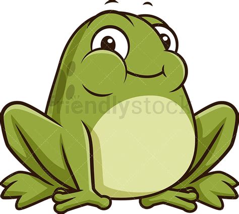 Fat Frog Cartoon Clipart Vector - FriendlyStock