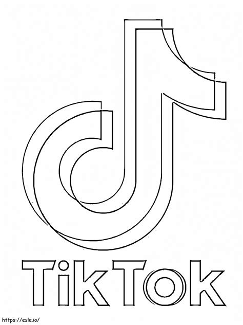 TikTok Logo coloring page