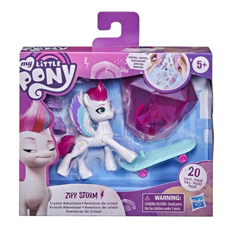 My Little Pony: A New Generation Movie Crystal Adventure Zipp Storm - 3-Inch White Pony Toy with ...