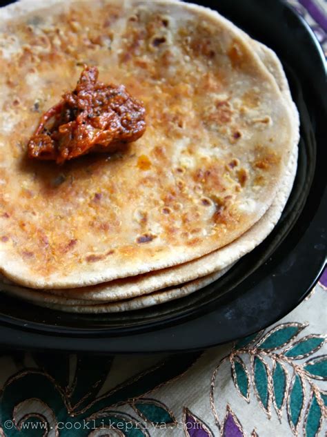 Cook like Priya: Paneer Stuffed Paratha | Pickled Paneer Paratha Recipe ...