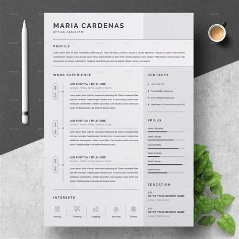 One Page Resume | One page resume, Resume design, Resume template professional