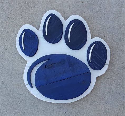 Penn State Paw Print Paw Print Penn State Nittany Lion | Etsy